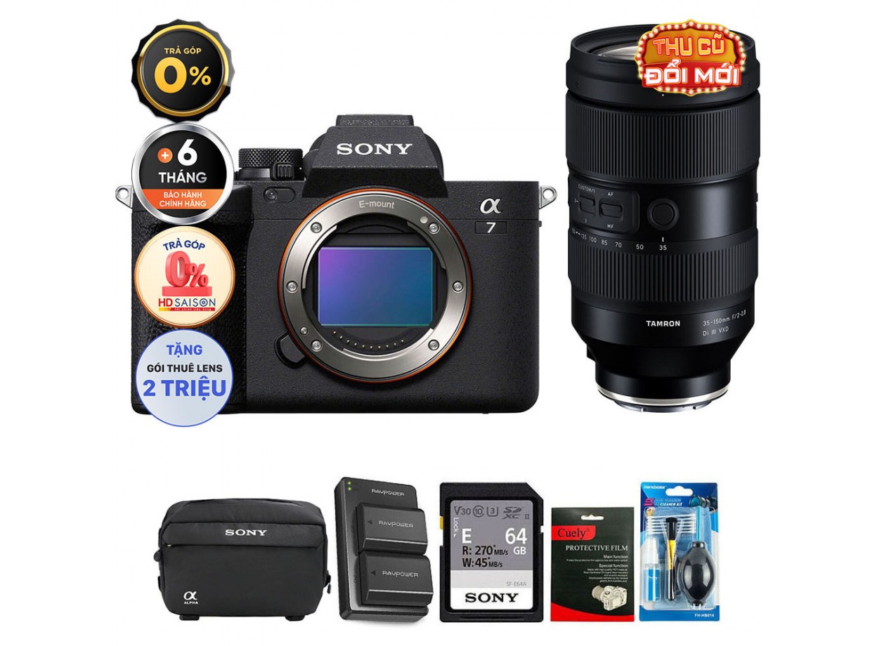 Sony A7 IV + Kèm Lens Tamron 35-150mm f/2-2.8 (Chính hãng)