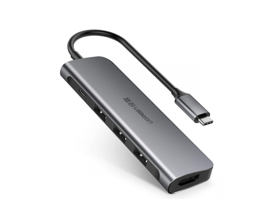 UGREEN 70495 Bộ chuyển đổi USB Type -C sang HDMI 4K 60Hz + USB 3.0*3 +PD Ugreen