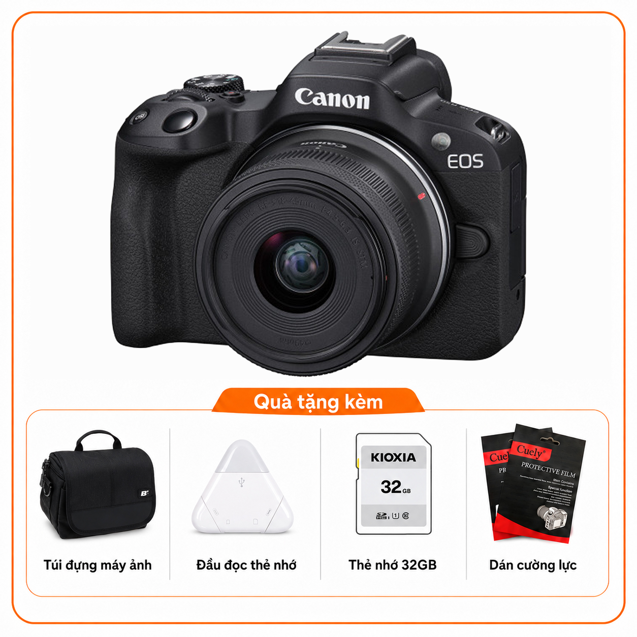 Canon EOS R50 + Kit 18-45mm Mới 100% Chính Hãng