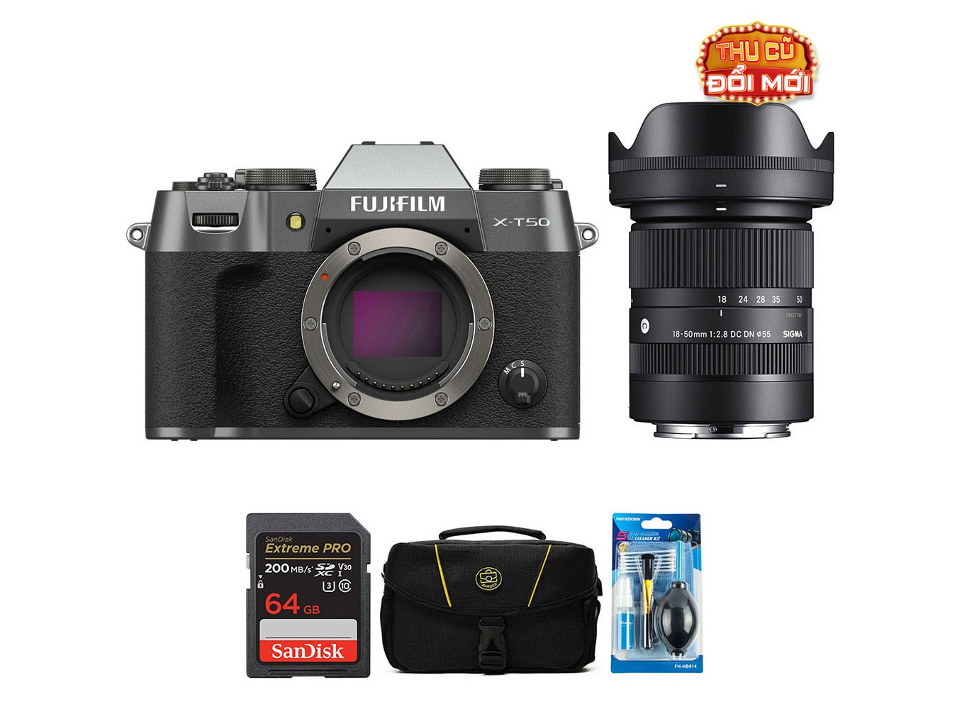 Fujifilm X-T50 + Sigma 18-50 mm f/2.8 – Chính hãng