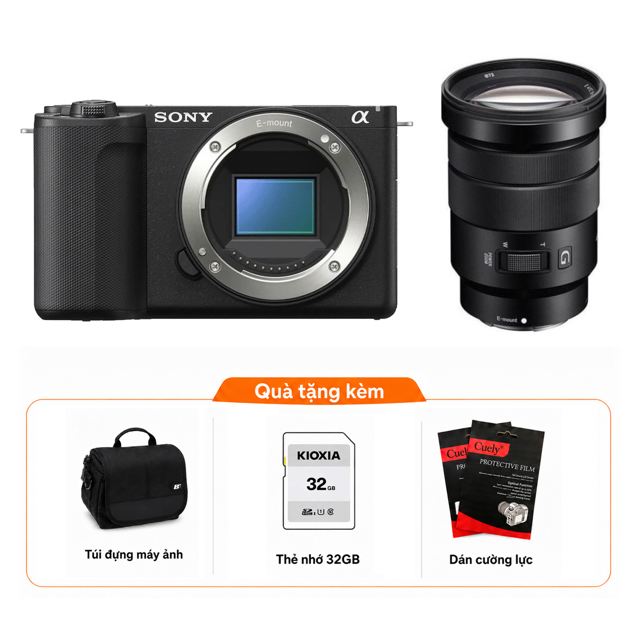 Sony ZV-E10 II + Kèm Lens Sony E 18-105mm f/4 (Chính hãng)