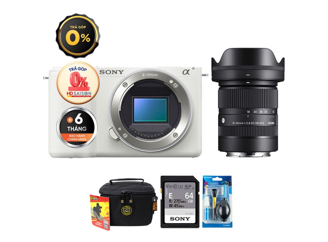 Sony ZV-E10 II + Kèm Lens Sigma 18-50mm f/2.8 (Chính hãng)