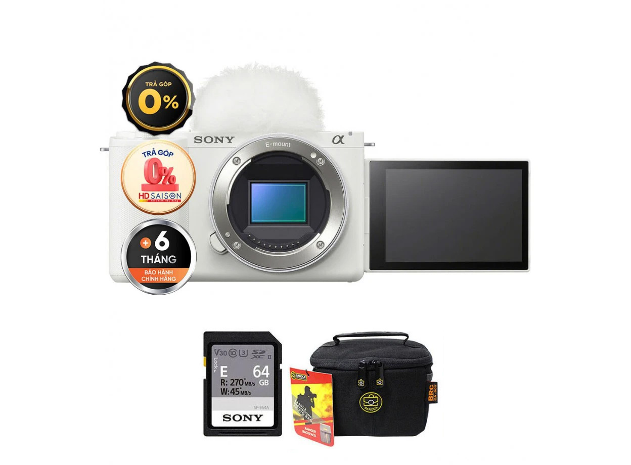 Sony ZV-E10 Body (Chính hãng) (Thẻ Nhớ 64GB + Túi Máy Ảnh)