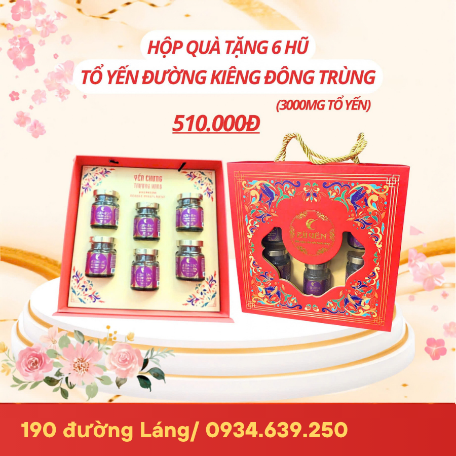 Yến chưng Đông Trùng HT - Đường ăn kiêng 3000mg Tổ Yến