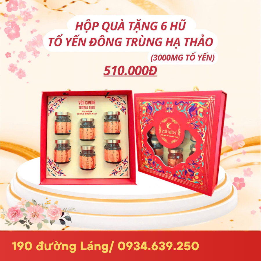 Yến tươi chưng Đông Trùng HT - 3000mg tổ Yến