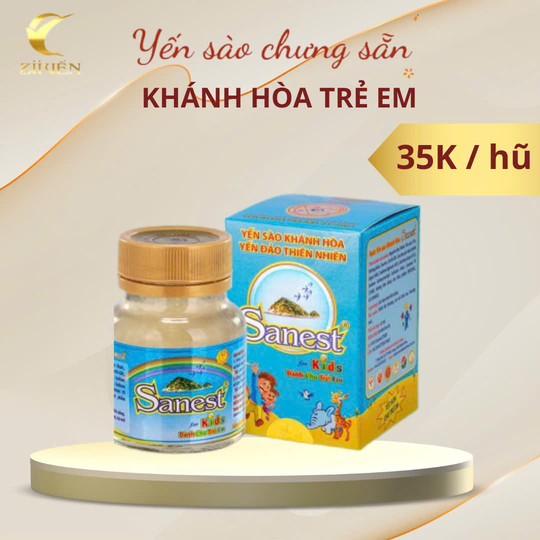 Nước yến sào Khánh Hòa Sanvinest trẻ em lọ 62ml, hộp 1 lọ