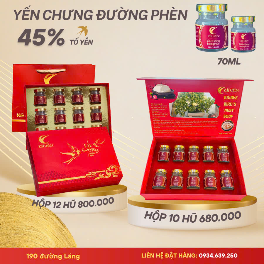 Yến chưng sẵn đường phèn 45% Tổ Yến