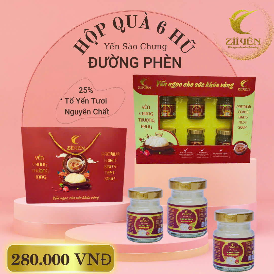 Yến chưng sẵn đường phèn 25% Tổ Yến