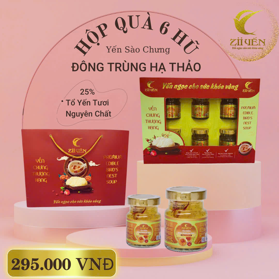 Yến chưng sẵn Đông Trùng HT - 25% Tổ Yến