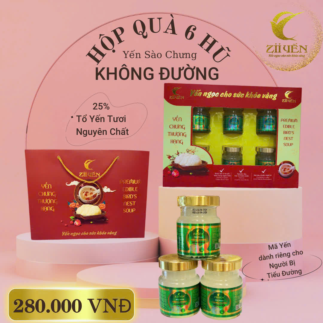 Yến Sào chưng sẵn  không đường 25%  Tổ Yến