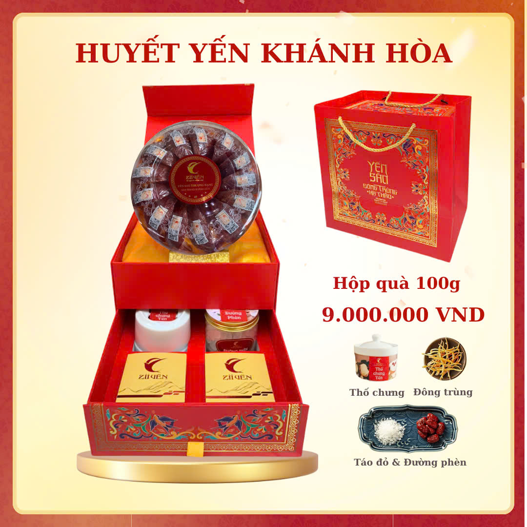Hộp quà yến huyết Khánh Hòa 200g