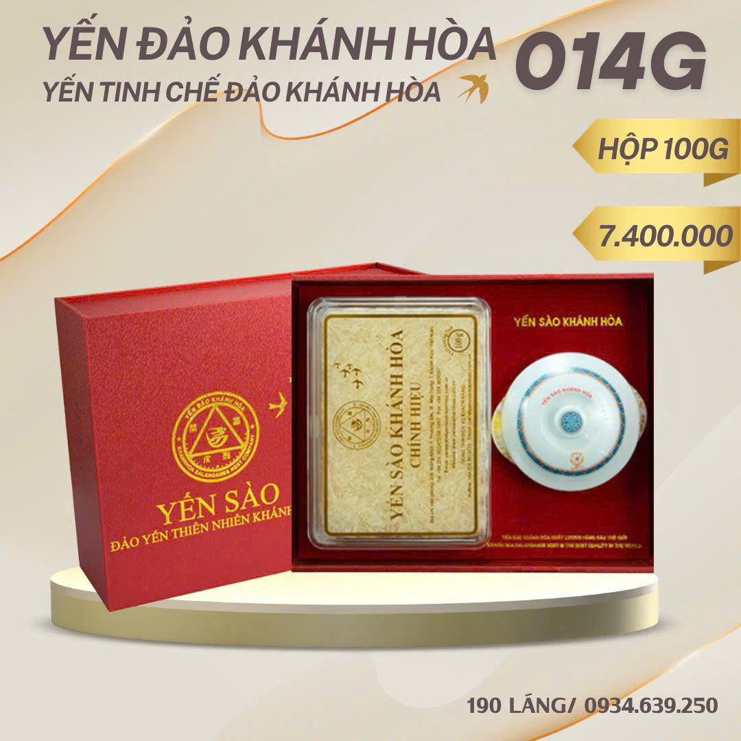 Yến đảo Khánh Hòa chính hiệu Mã 014 & 014G