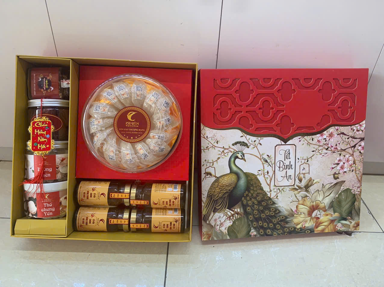 Hộp quà tết tổ yến rút lông xuất khẩu 100g -50g