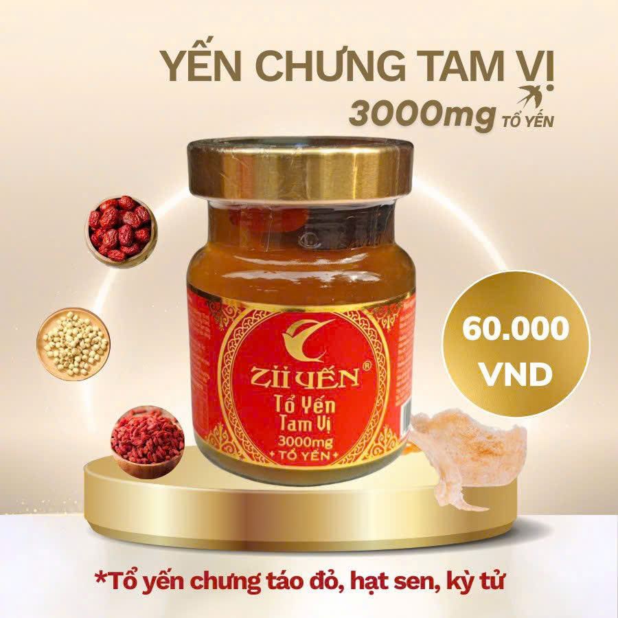 Hộp quà 6 hũ mix vị yến chưng thượng hạng 3000mg