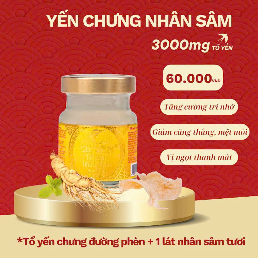 Hộp quà 6 hũ mix vị yến chưng thượng hạng 3000mg