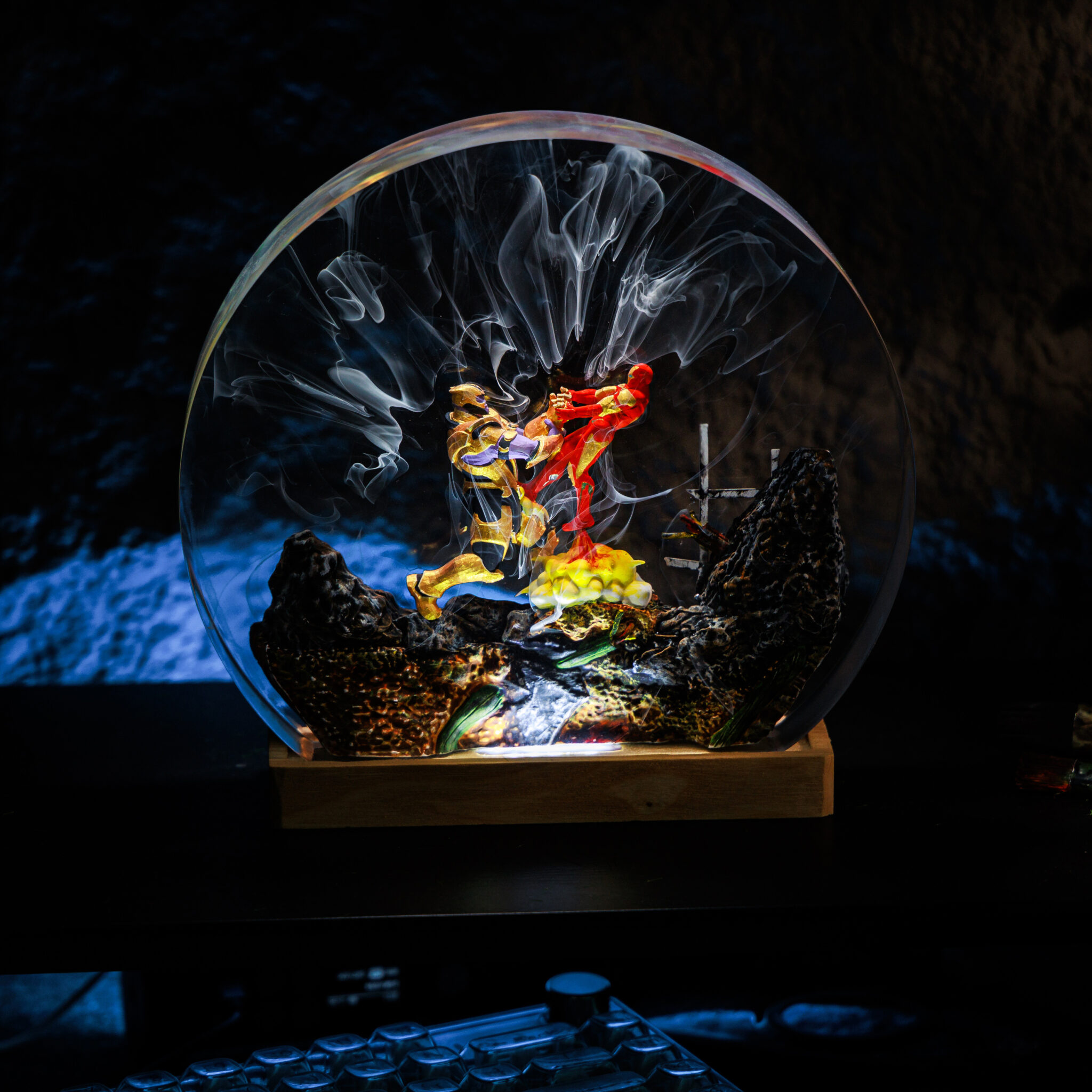 Galaxy of Infinity War Resin Lamp — Where Cosmic Conflict Becomes Art