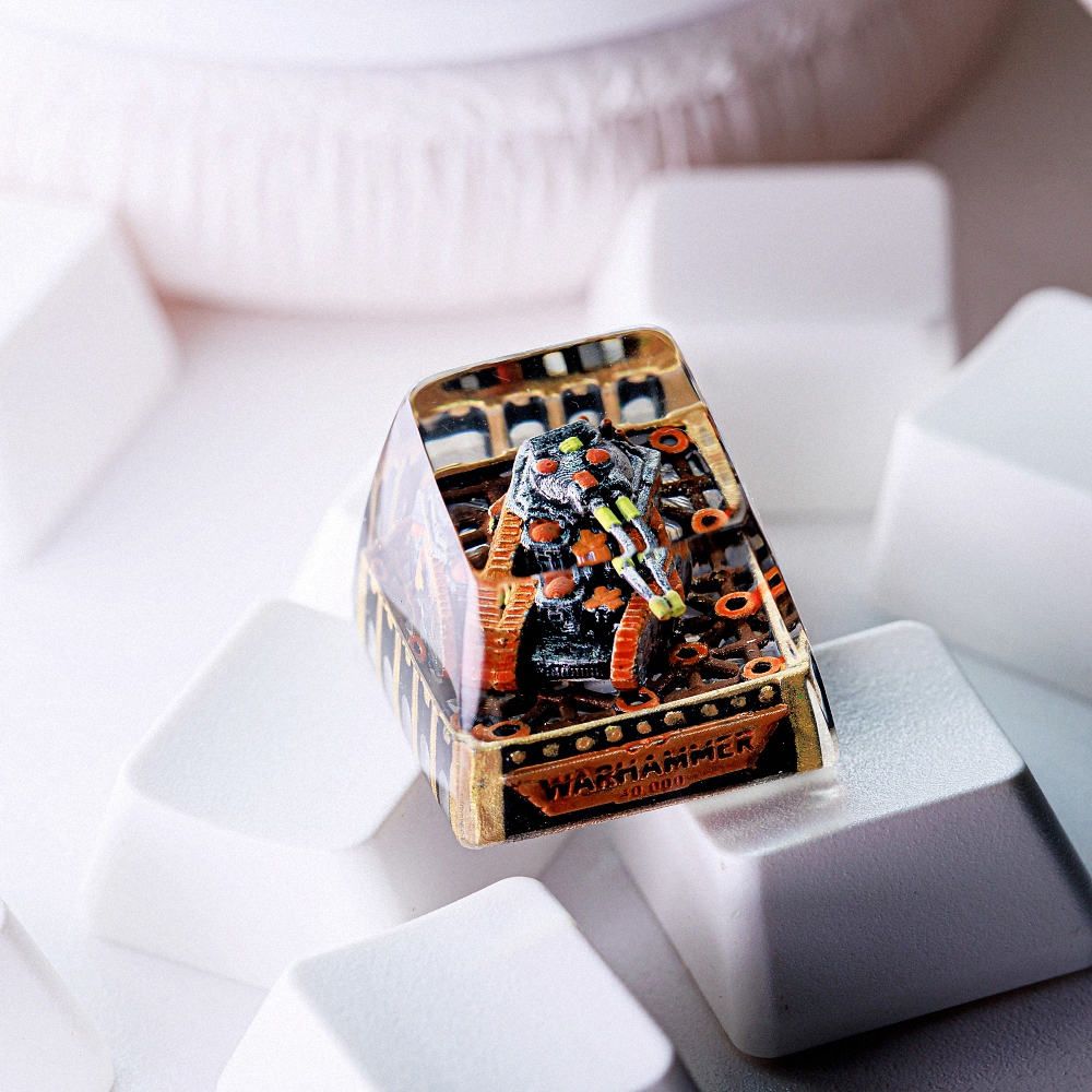 Grey Tank Artisan Keycap by Breakwooden – A Bold Military-Inspired Keycap
