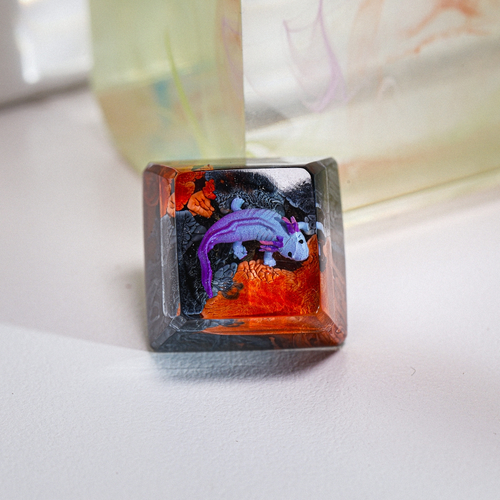 Axolotl Artisan Keycap Breakwooden 2