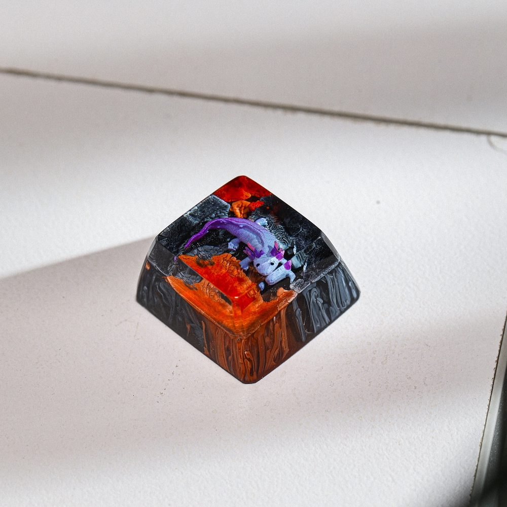 Axolotl Artisan Keycap Breakwooden 2