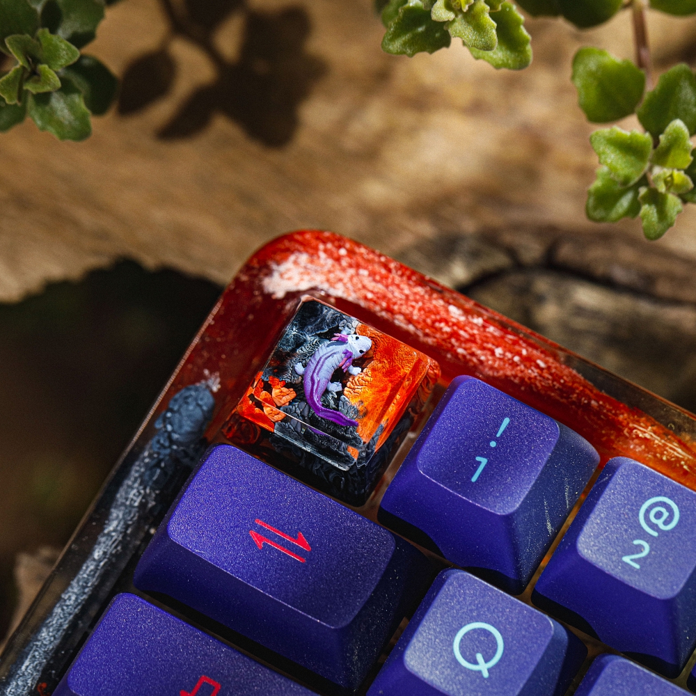 Axolotl Artisan Keycap Breakwooden 4