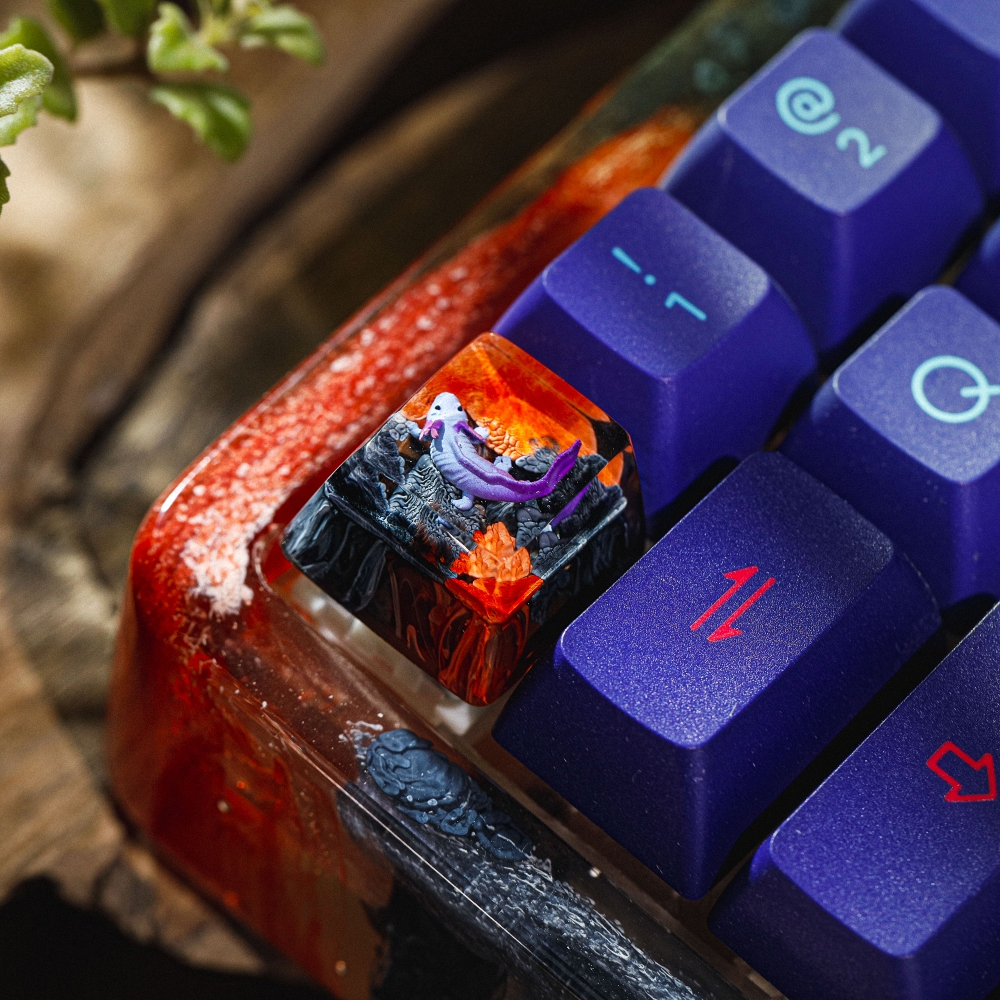 Axolotl Artisan Keycap Breakwooden 4