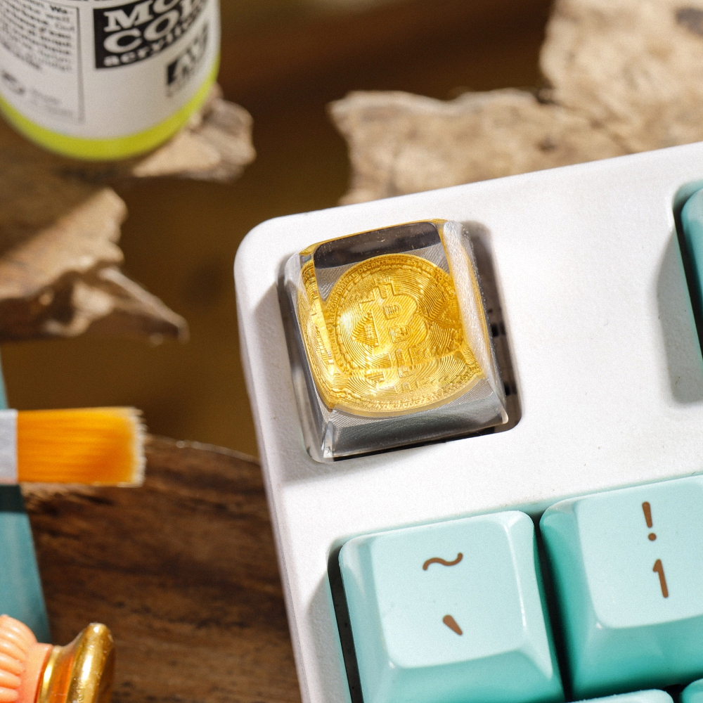 Bitcoin Artisan Keycap Breakwooden