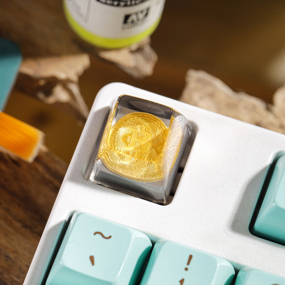 Bitcoin Artisan Keycap Breakwooden