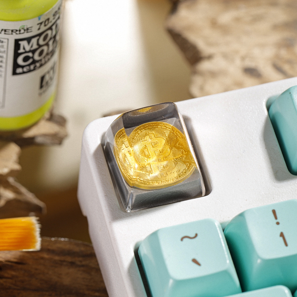 Bitcoin Artisan Keycap Breakwooden