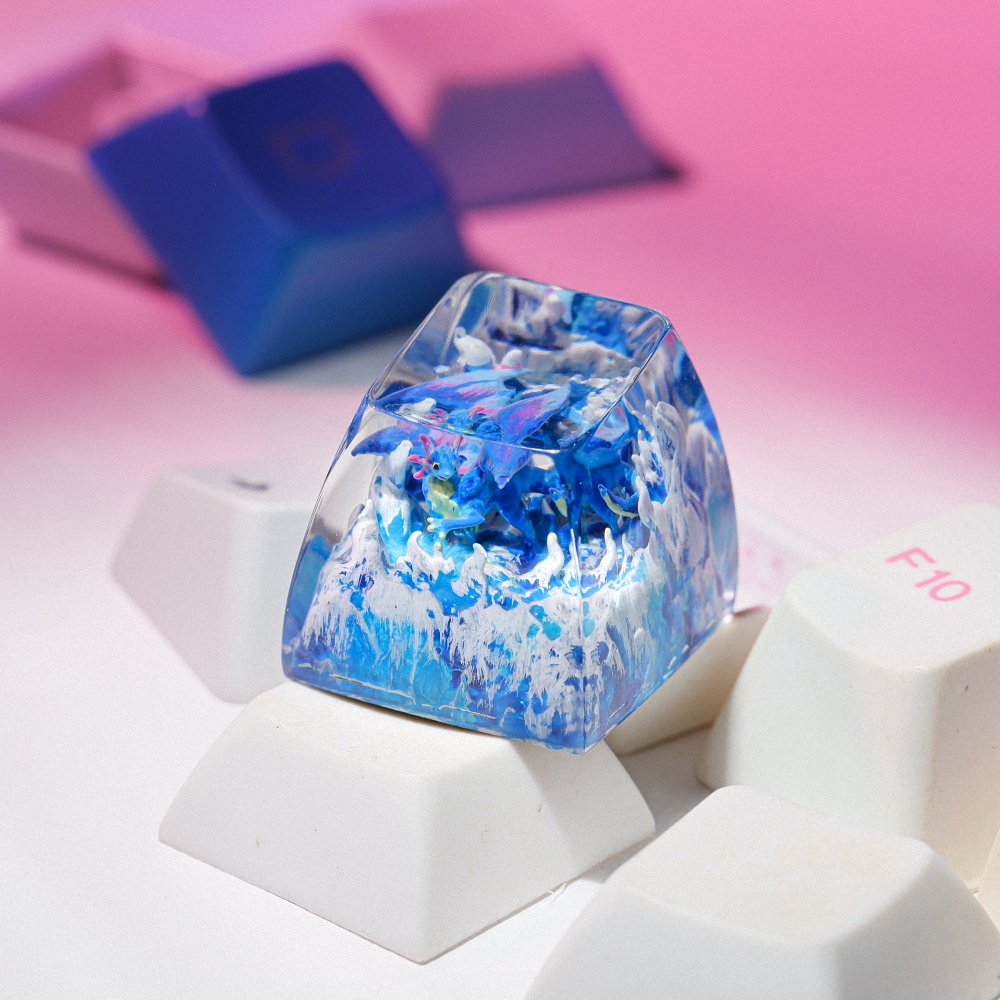 Blue Dragon Artisan Keycap Breakwooden 11