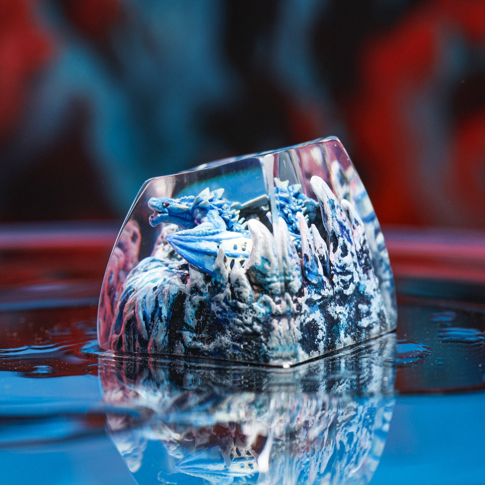 Blue Dragon Artisan Keycap Breakwooden 9