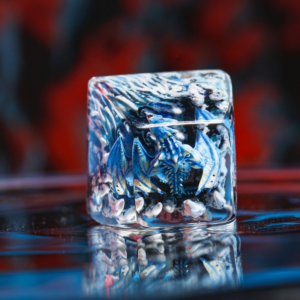 Blue Dragon Artisan Keycap Breakwooden 9