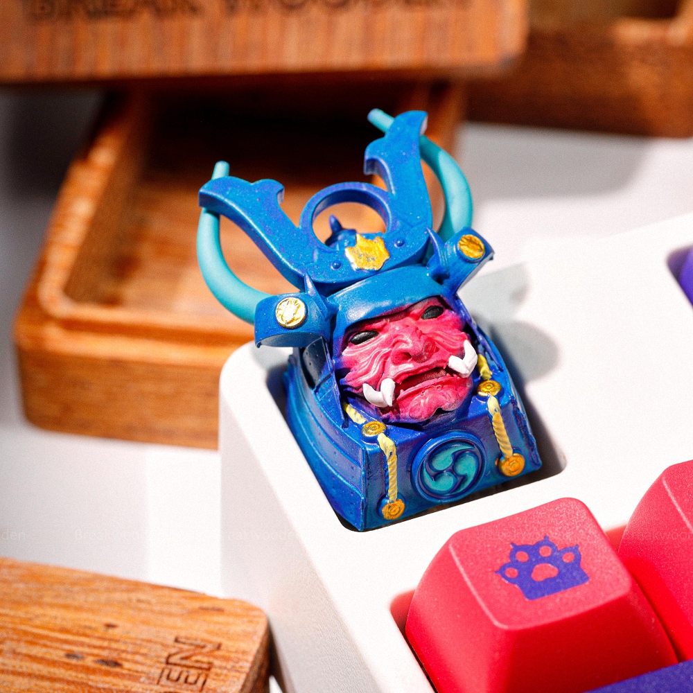 Blue Samurai Artisan Keycap Breakwooden 2