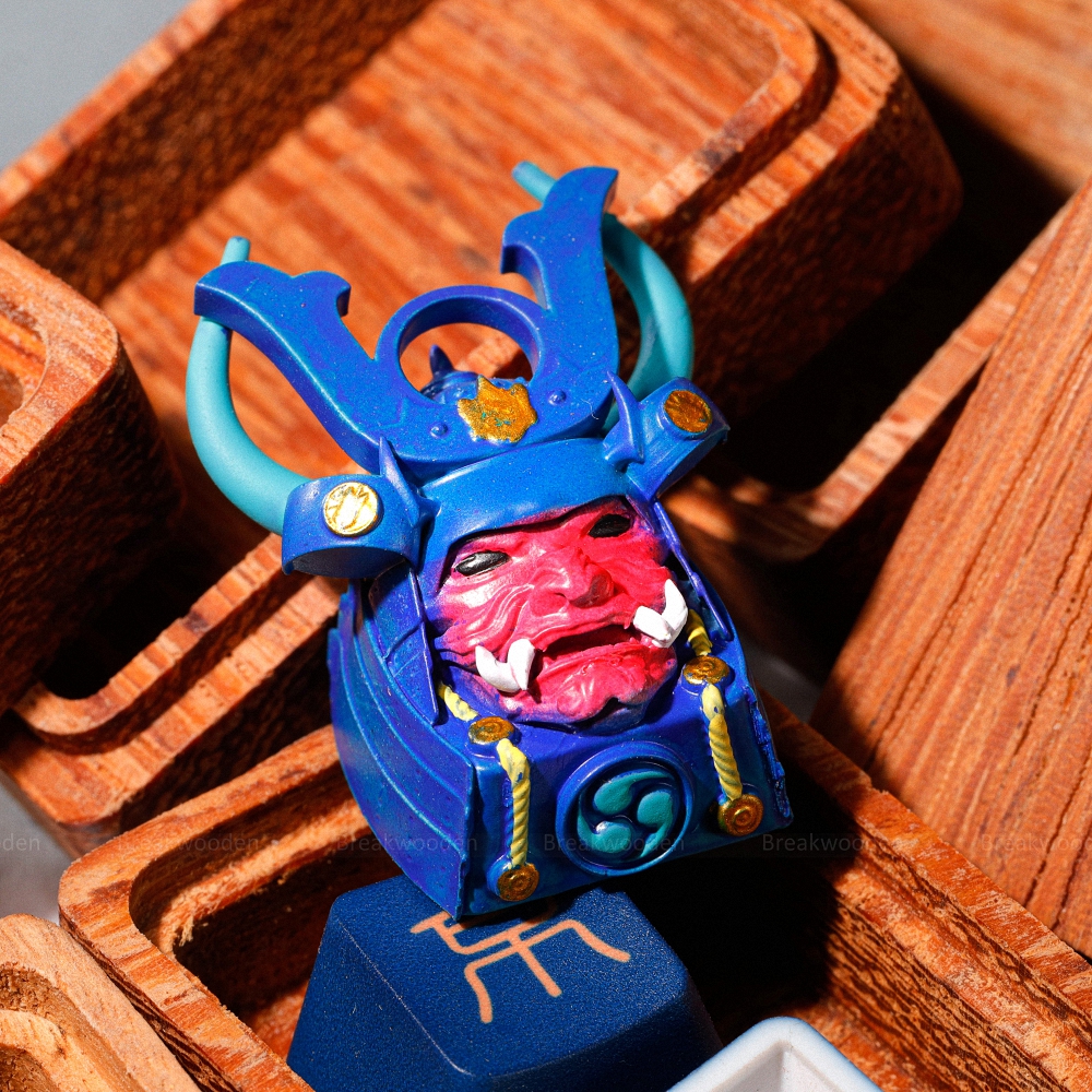 Blue Samurai Artisan Keycap Breakwooden 2