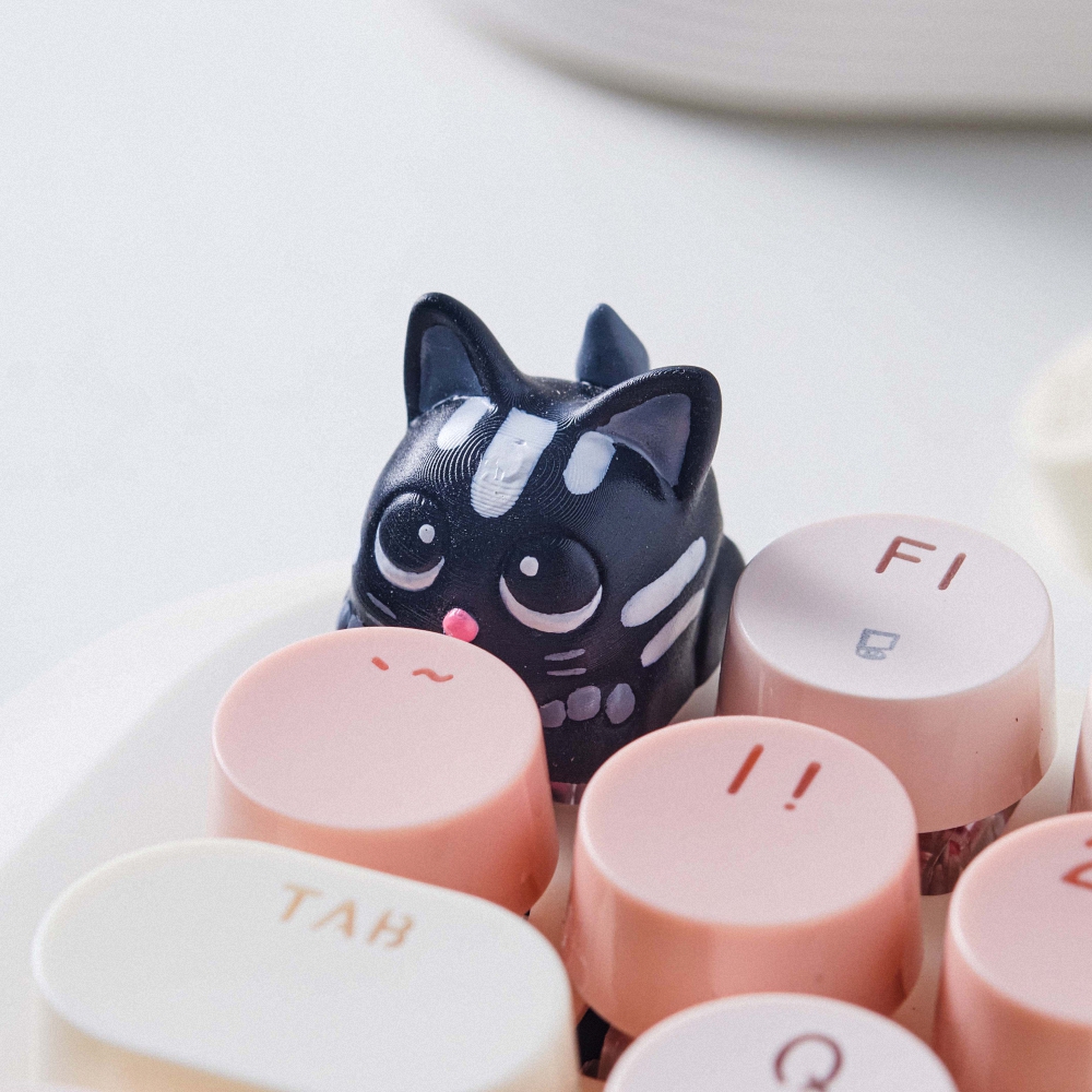 Brown Cat Artisan Keycap Breakwooden