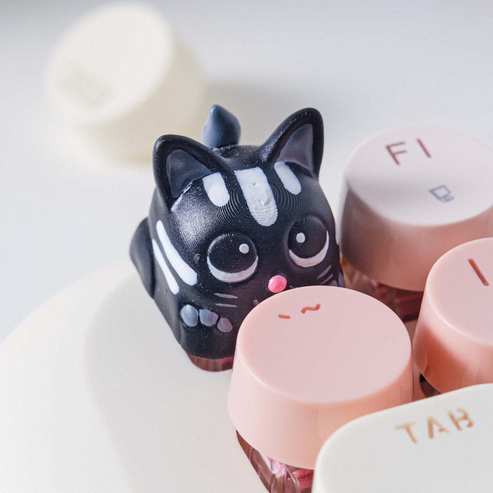 Brown Cat Artisan Keycap Breakwooden