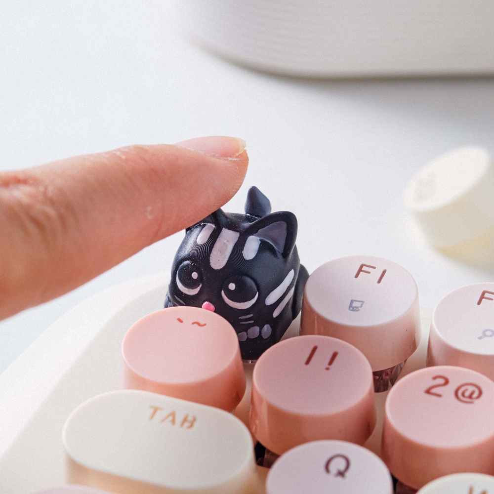 Brown Cat Artisan Keycap Breakwooden