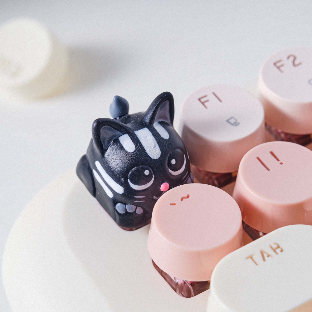 Brown Cat Artisan Keycap Breakwooden