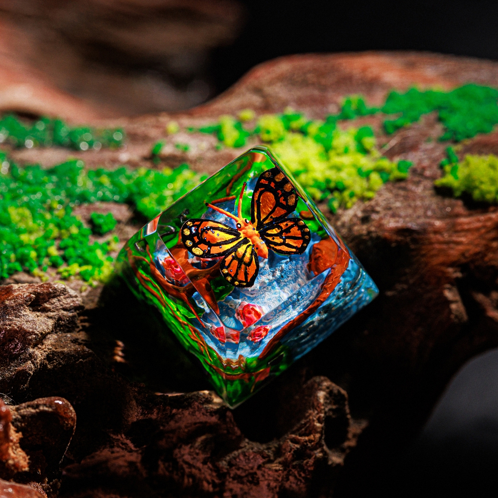 Butterfly Artisan Keycap Breakwooden 2