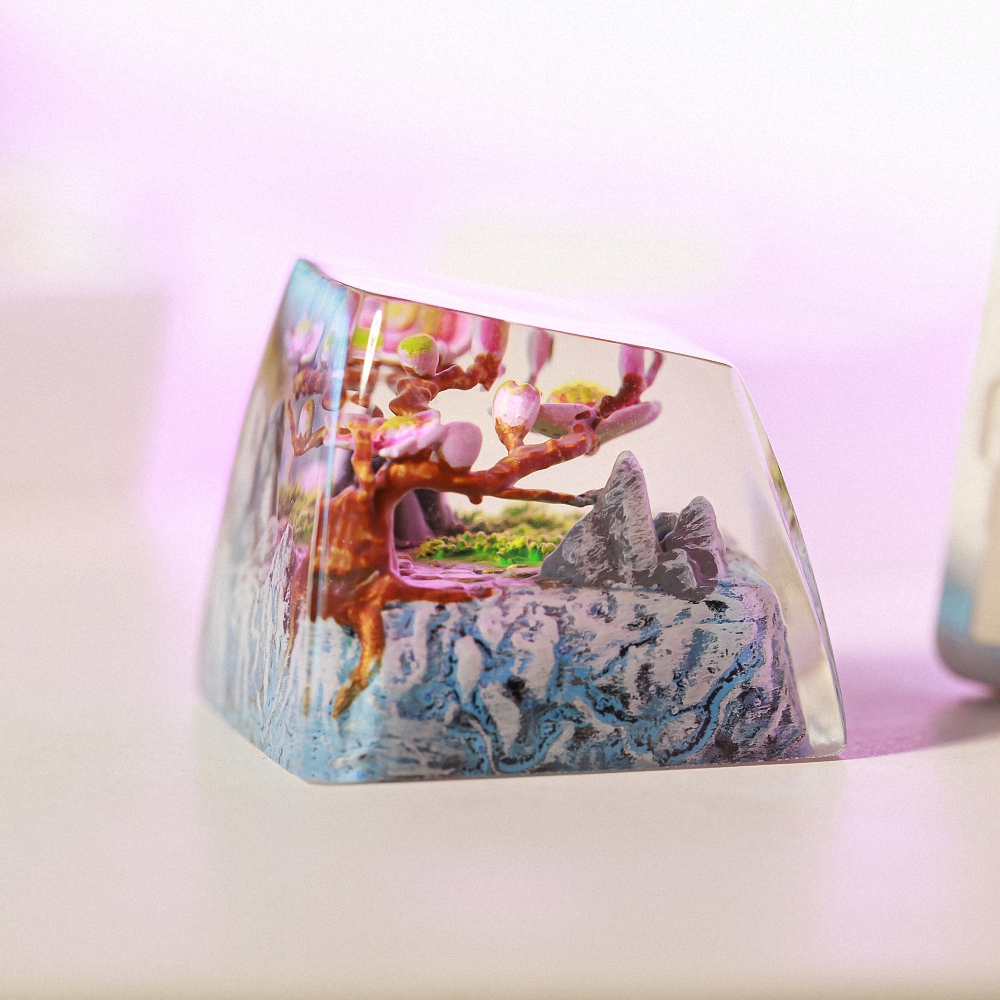 Cherry Blossom Artisan Keycap Breakwooden 2