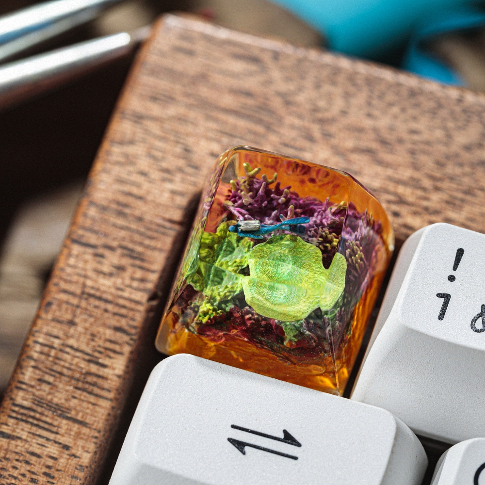Coral Artisan Keycap Breakwooden