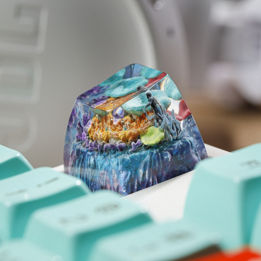 Coral Artisan Keycap Breakwooden 3