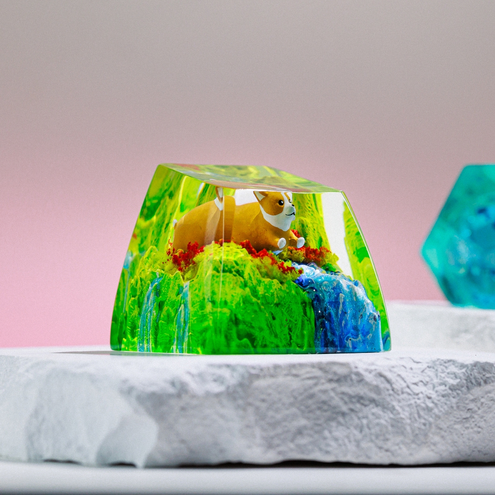 Corgi Artisan Keycap Breakwooden 2