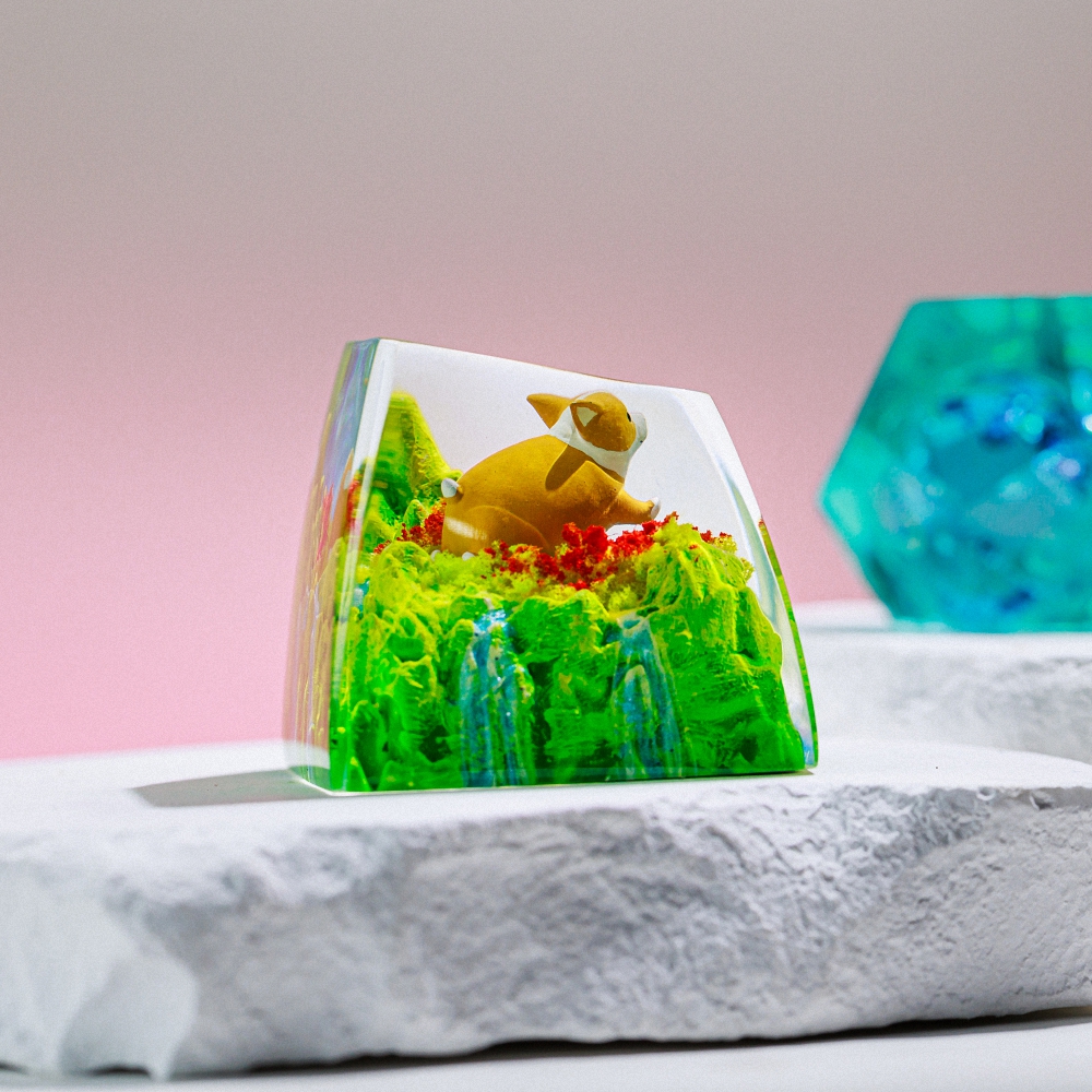 Corgi Artisan Keycap Breakwooden 2