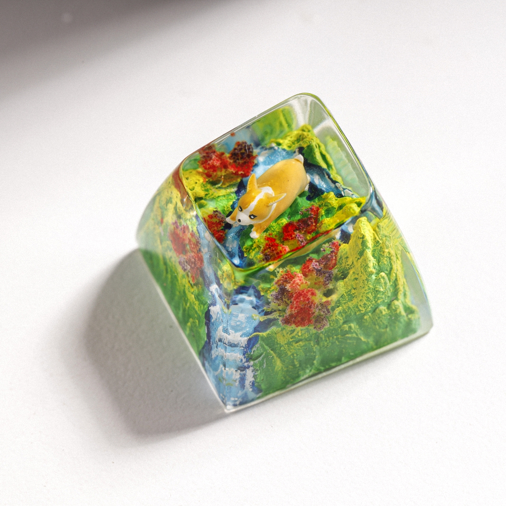 Corgi Artisan Keycap Breakwooden 4