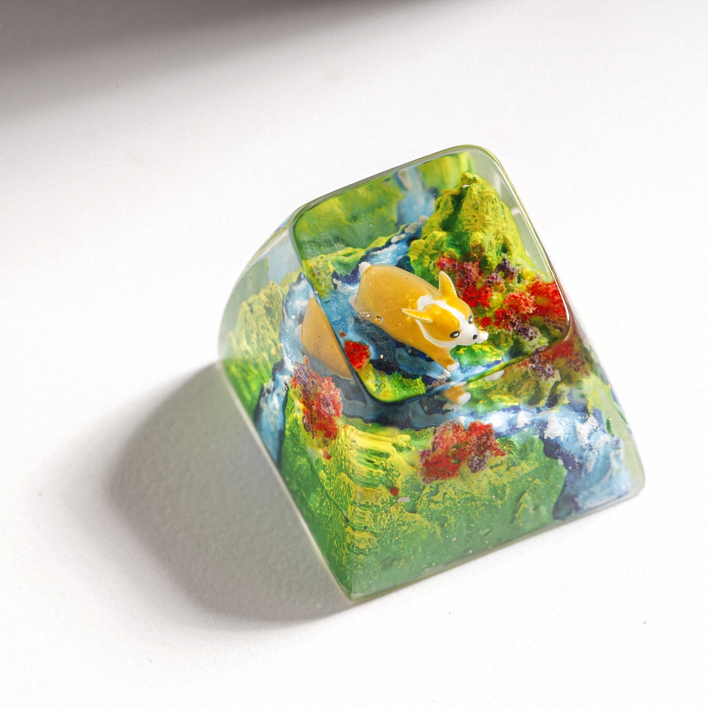 Corgi Artisan Keycap Breakwooden 4