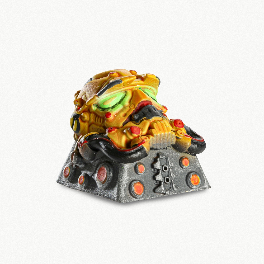 Cyberpunk - Yellow Artisan Keycap Breakwooden 2