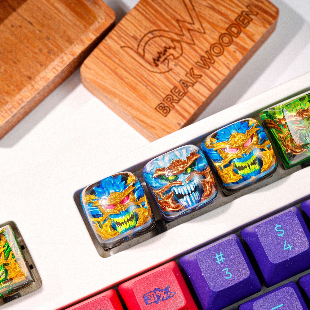 Demon Artisan Keycap Breakwooden