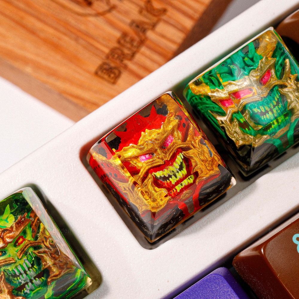 Demon Artisan Keycap Breakwooden