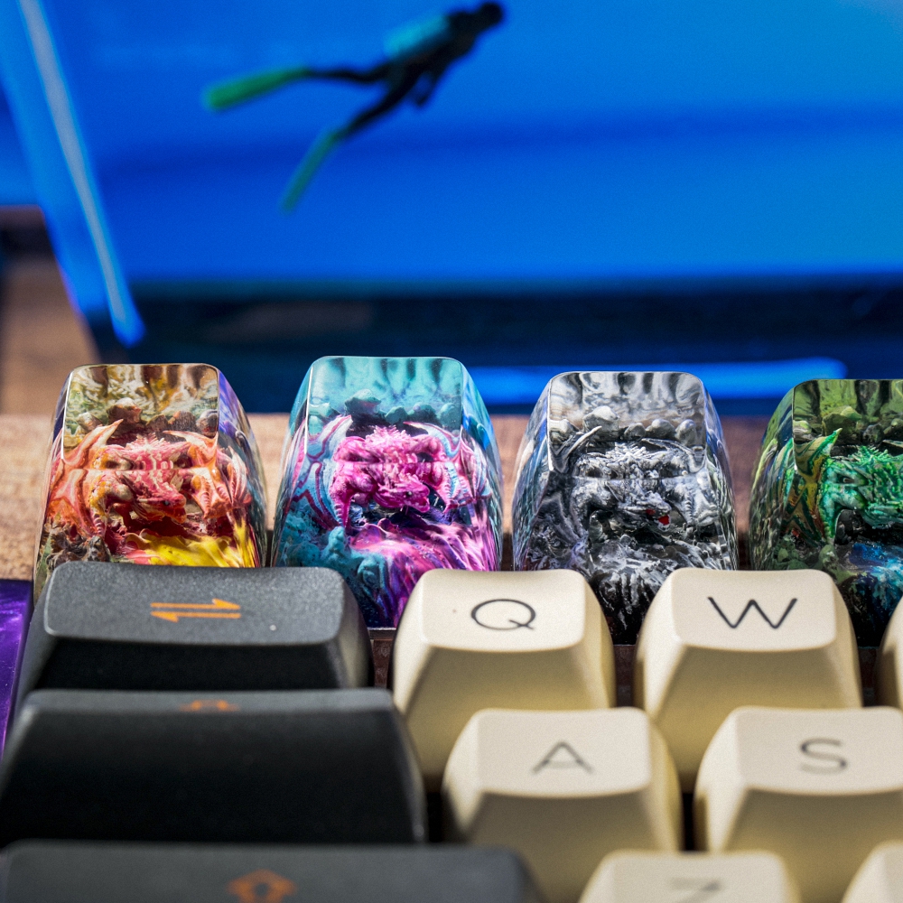 Dragon Artisan Keycap Breakwooden