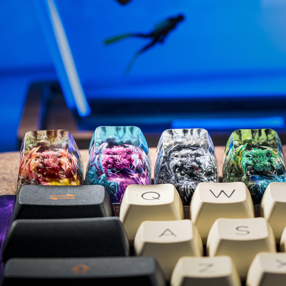 Dragon Artisan Keycap Breakwooden